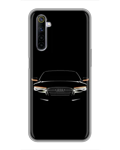 Чехол для Realme 6 с картинкой «Audi — ночной контур»