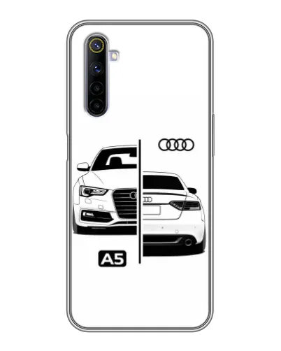 Чехол для Realme 6 с картинкой «Audi — контрастный дизайн»