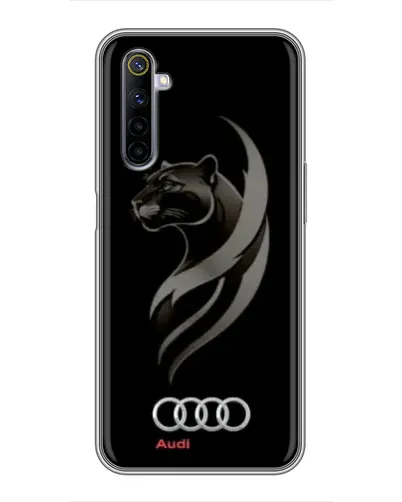 Чехол для Realme 6 с картинкой «Графика — пантера и Audi»