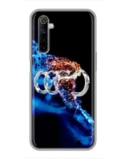 Чехол для Realme 6 с картинкой «Энергия лого Audi»