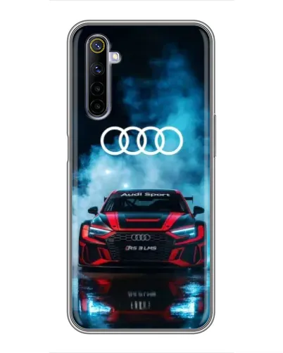 Чехол для Realme 6 с картинкой «Audi Sport — неон»