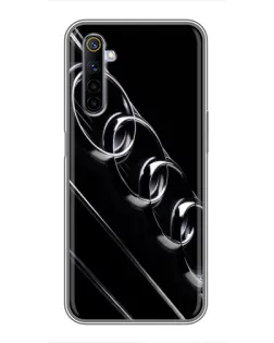 Чехол для Realme 6 с картинкой «Audi — абстрактные кольца»
