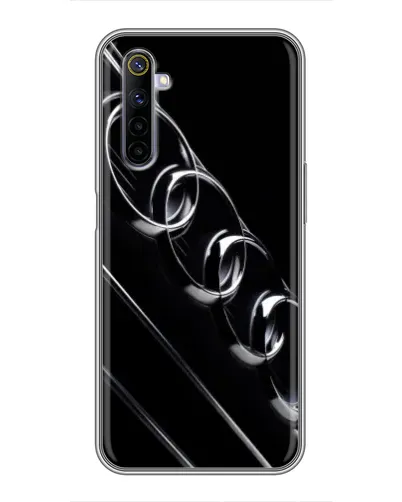 Чехол для Realme 6 с картинкой «Audi — абстрактные кольца»