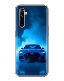 Чехол для Realme 6 с картинкой «Audi — голубая энергия»