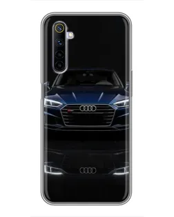 Чехол для Realme 6 с картинкой «Audi — ночное отражение»