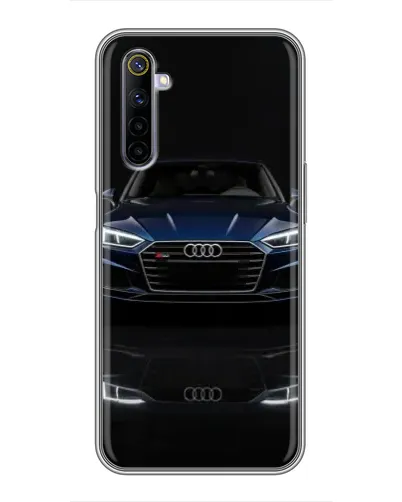 Чехол для Realme 6 с картинкой «Audi — ночное отражение»