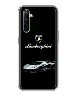 Чехол для Realme 6 с картинкой «Логотип Lamborghini классика»