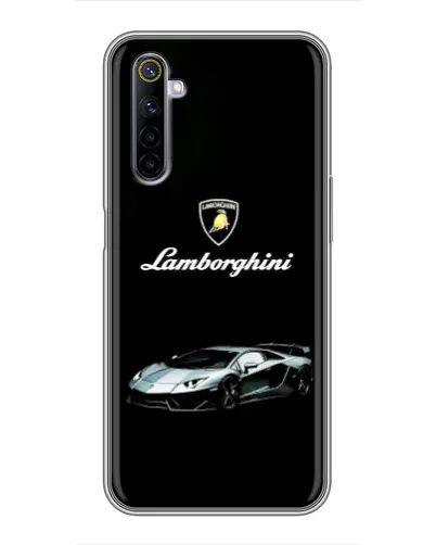 Чехол для Realme 6 с картинкой «Логотип Lamborghini классика»
