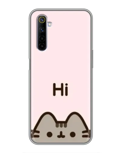 Чехол для Realme 6 с картинкой «Пушин говорит Hi» Чехол для Realme 6 с картинкой «Пушин говорит Hi»