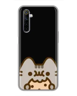 Чехол для Realme 6 с картинкой «Пушин на черном»