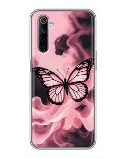 Чехол для Realme 6 с картинкой «Бабочка в дыму» Чехол для Realme 6 с картинкой «Бабочка в дыму»
