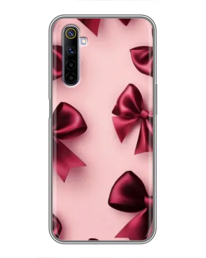 Чехол для Realme 6 с картинкой «Бордовый атлас»