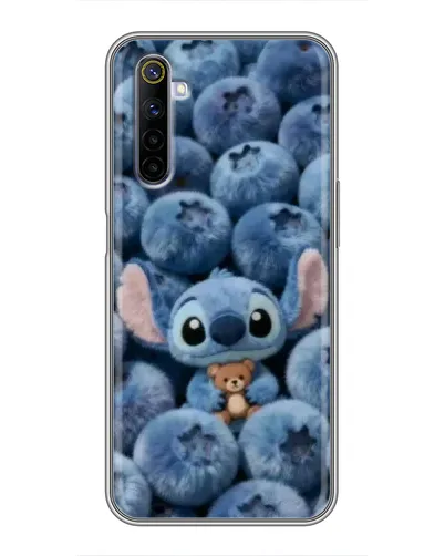 Чехол для Realme 6 с картинкой «Стич и голубика» Чехол для Realme 6 с картинкой «Стич и голубика»