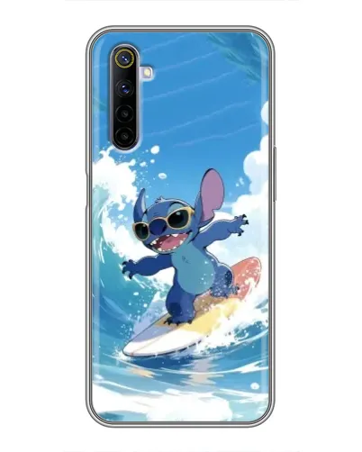 Чехол для Realme 6 с картинкой «Стич на волне» Чехол для Realme 6 с картинкой «Стич на волне»