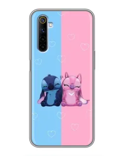 Чехол для Realme 6 с картинкой «Stitch и Angel Love» Чехол для Realme 6 с картинкой «Stitch и Angel Love»