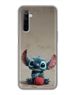 Чехол для Realme 6 с картинкой «Стич на коричневом фоне» Чехол для Realme 6 с картинкой «Стич на коричневом фоне»