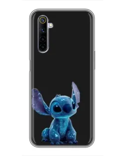 Чехол для Realme 6 с картинкой «Стич на черном» Чехол для Realme 6 с картинкой «Стич на черном»