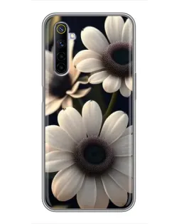 Чехол для Realme 6 с картинкой «Белые маргаритки макро» Чехол для Realme 6 с картинкой «Белые маргаритки макро»