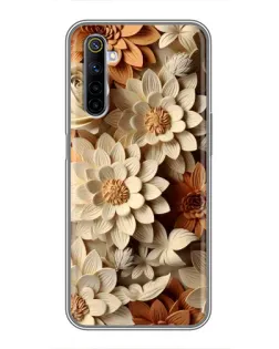 Чехол для Realme 6 с картинкой «Бежевый флористический декор» Чехол для Realme 6 с картинкой «Бежевый флористический декор»