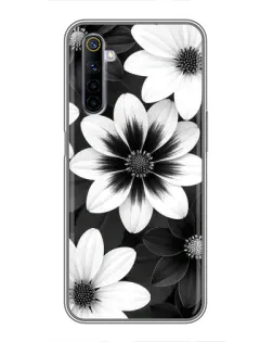 Чехол для Realme 6 с картинкой «Монохромные астры» Чехол для Realme 6 с картинкой «Монохромные астры»