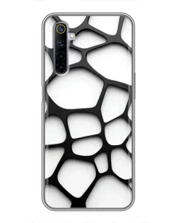Чехол для Realme 6 с картинкой «Белая объемная сетка» Чехол для Realme 6 с картинкой «Белая объемная сетка»
