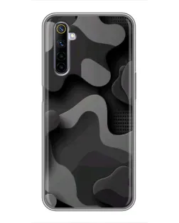 Чехол для Realme 6 с картинкой «Темный абстрактный камуфляж» Чехол для Realme 6 с картинкой «Темный абстрактный камуфляж»