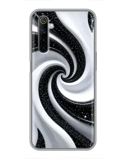 Чехол для Realme 6 с картинкой «Черно-белая спираль» Чехол для Realme 6 с картинкой «Черно-белая спираль»