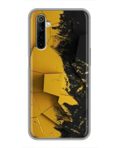 Чехол для Realme 6 с картинкой «Золотые осколки геометрии»