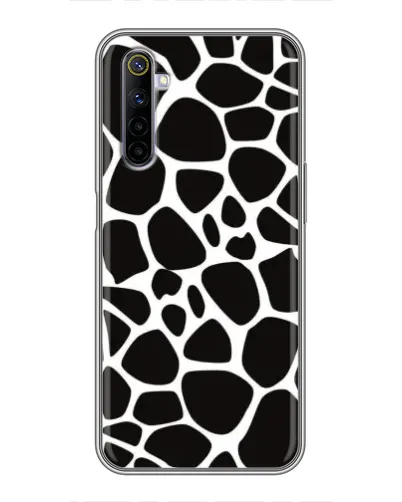 Чехол для Realme 6 с картинкой «Черно-белый жираф»