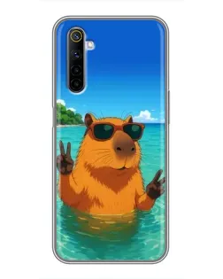 Чохол для Realme 6 з картинкою «Морська капібара»
