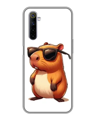 Чохол для Realme 6 з картинкою «Капібара в окулярах»