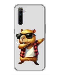 Чохол для Realme 6 з картинкою «Капібара репер даб»
