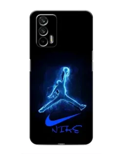 Чохол для Realme 7 Pro з картинкою «Jordan Neon Blue»