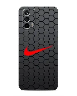 Чохол для Realme 7 Pro з картинкою «Nike — карбонова сітка»