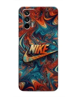 Чохол для Realme 7 Pro з картинкою «Nike в абстракції»