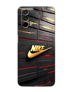 Чохол для Realme 7 Pro з картинкою «Золотий Nike на металі»