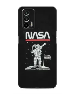Чохол для Realme 7 Pro з картинкою «NASA — крокуємо по Місяцю»