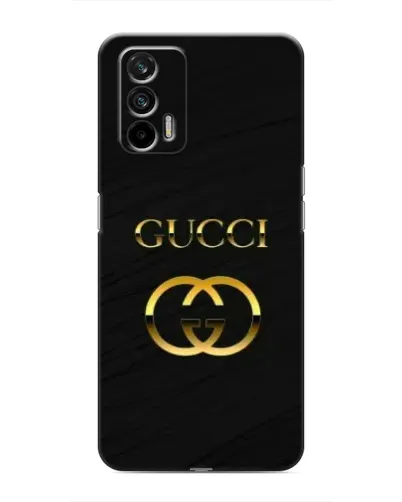 Чехол для Realme 7 Pro с картинкой «Золотой логотип Gucci»