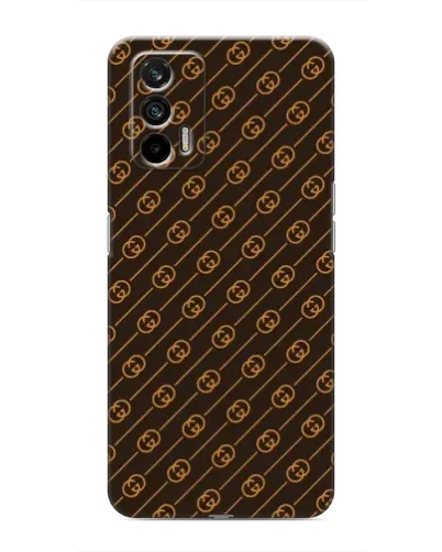 Чехол для Realme 7 Pro с картинкой «Gucci — золотые диагонали»