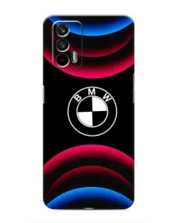Чохол для Realme 7 Pro з картинкою «Логотип BMW та неонові дуги»