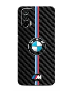 Чохол для Realme 7 Pro з картинкою «Емблема BMW та карбон»