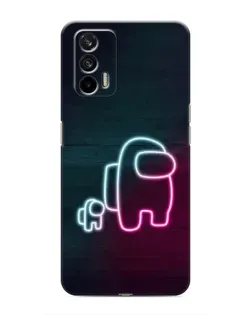 Чохол для Realme 7 Pro з картинкою «Among Us неон-арт»