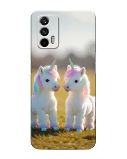 Чохол для Realme 7 Pro з картинкою «Пара єдинорогів»
