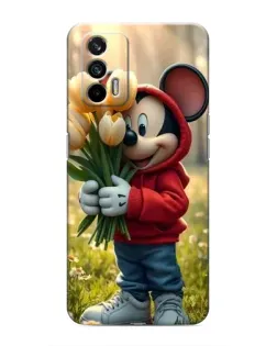 Чохол для Realme 7 Pro з картинкою «Міккі з тюльпанами»