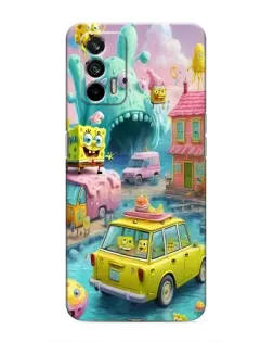 Чехол для Realme 7 Pro с картинкой «Монстр-трак приключения»