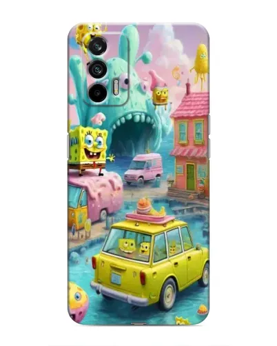 Чехол для Realme 7 Pro с картинкой «Монстр-трак приключения»