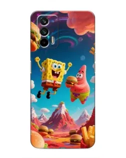 Чехол для Realme 7 Pro с картинкой «Космический фастфуд»