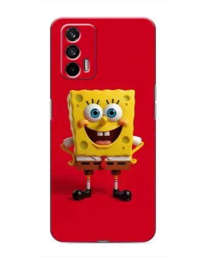 Чехол для Realme 7 Pro с картинкой «Спанч Боб на красном»