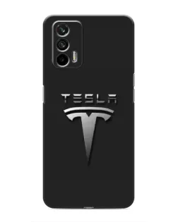 Чохол для Realme 7 Pro з картинкою «Сталевий логотип Tesla»