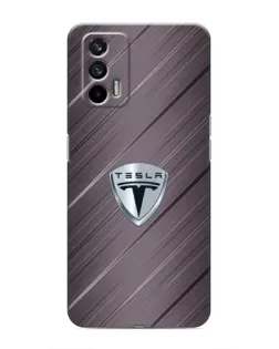 Чохол для Realme 7 Pro з картинкою «Металева текстура Tesla»